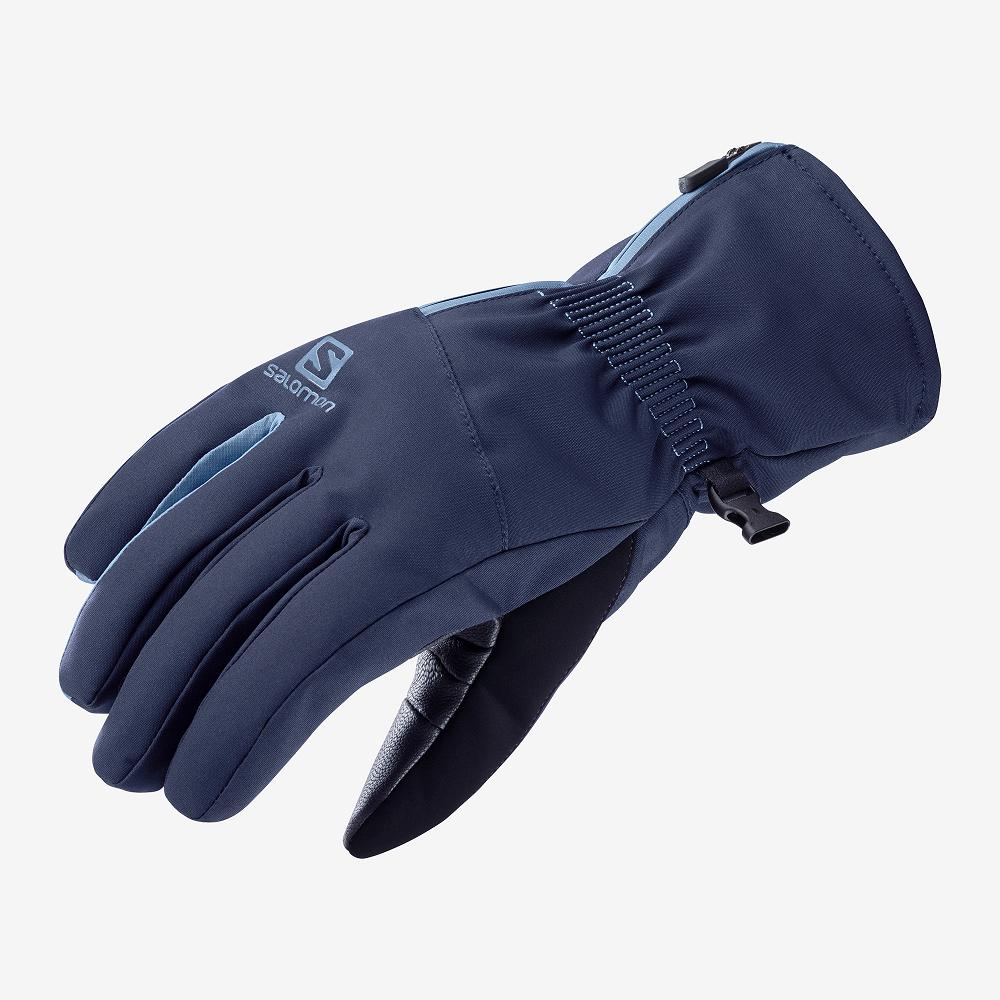 Gants Salomon Femme Bleu Marine - Salomon PROPELLER DRY W - France (8194-RVTIK)